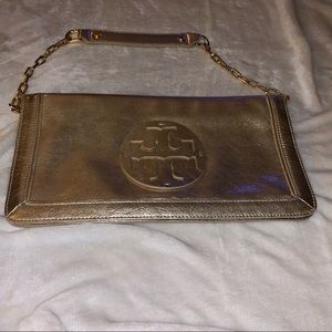 AUTHENTIC TORY BURCH GOLD CLUTCH